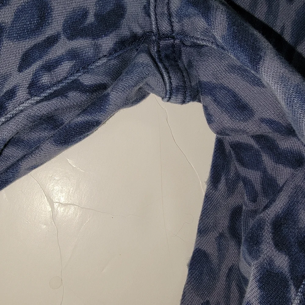 Anthropologie Pilcro And The Letterpress Skinny Jeans Size 25 Blue Leopard - Picture 9 of 12